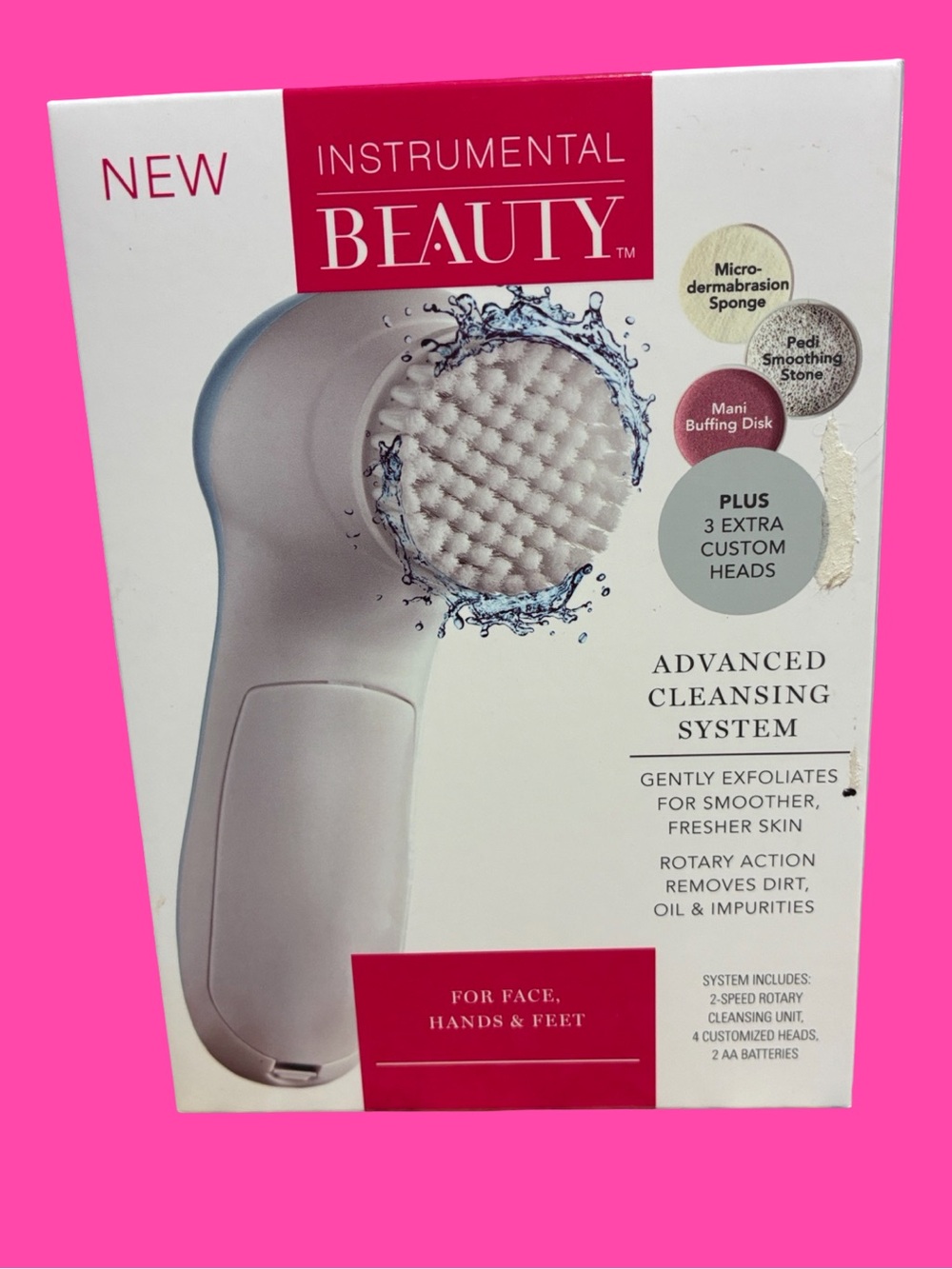 Instrumental Beauty Advanced Cleansing System-White-for Face, Hands and Feet NIB